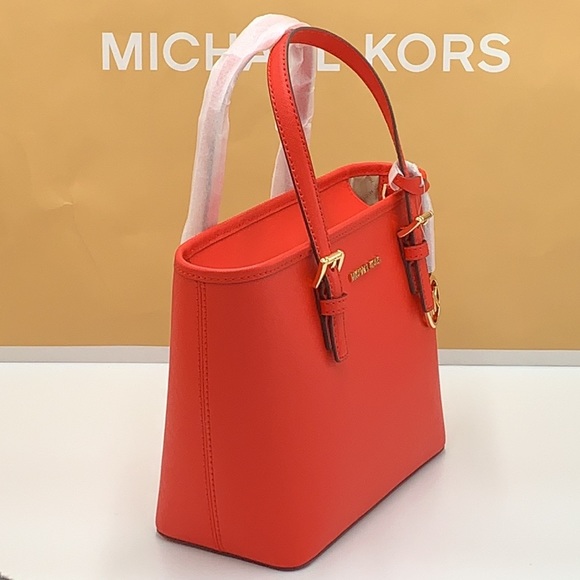 MICHAEL KORS 
 Extra-Small Saffiano Leather Top-Zip Tote Bag DARK SANGRIA - Picture 9 of 14